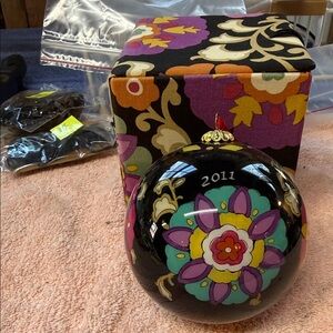 Colorful Floral Ornament with Box Vera Bradley 2011